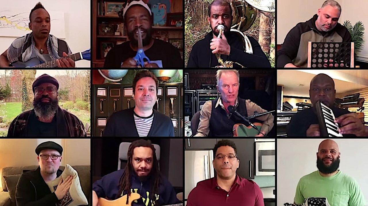 Jimmy Fallon, Sting, and the Roots sing a Police song