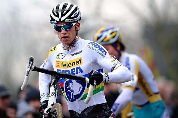Zdenek Stybar debuted his new rainbow jersey in Maldegem