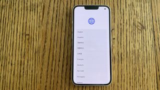 choose your language on your iphone 13 when using quick start