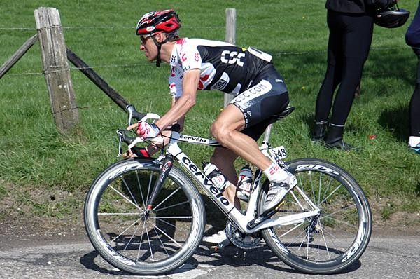 Norway's Kurt-Asle Arvesen (Team CSC) finished way back in the pack.
