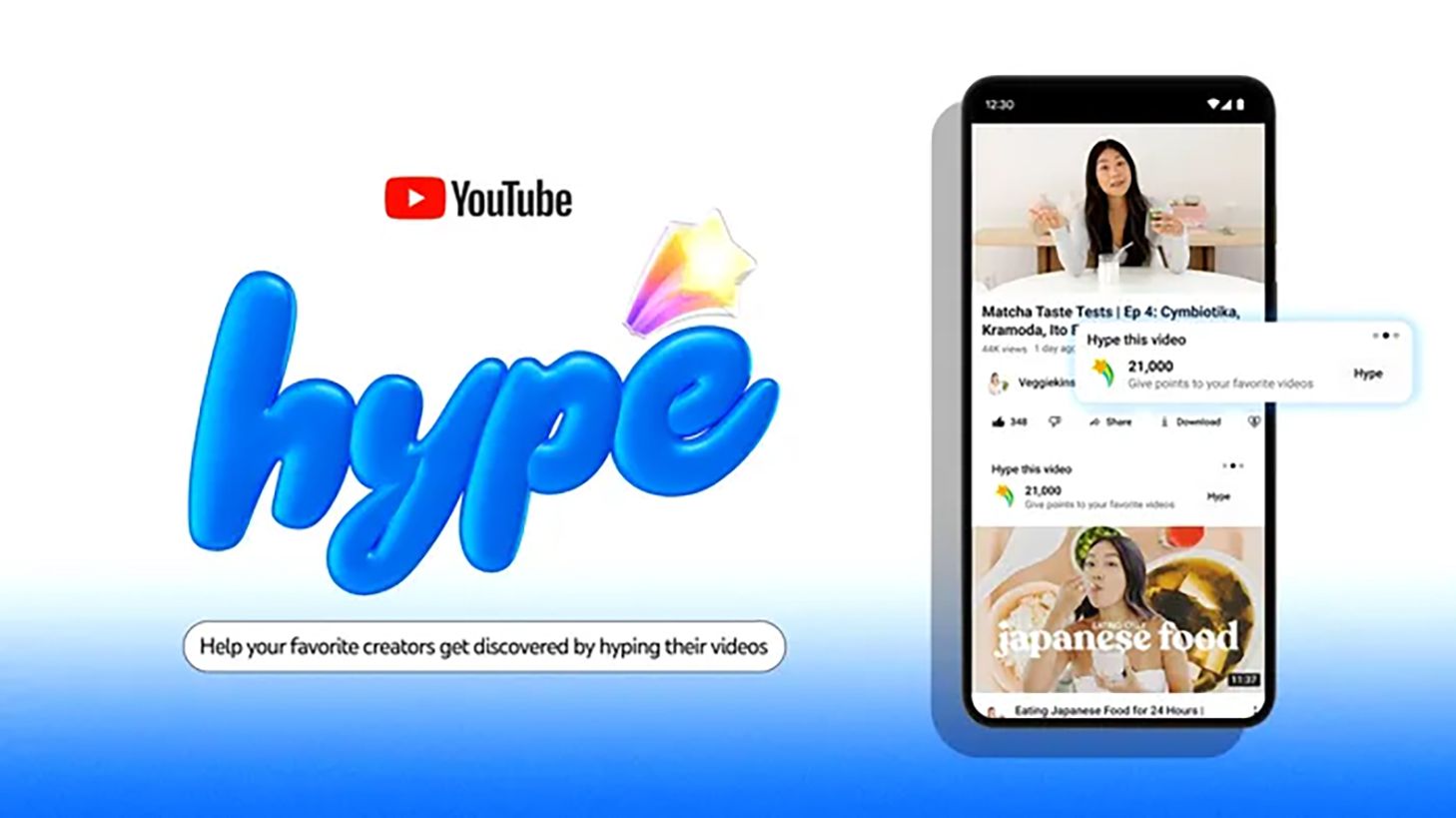 YouTube Hype Button Aids Creator Discovery