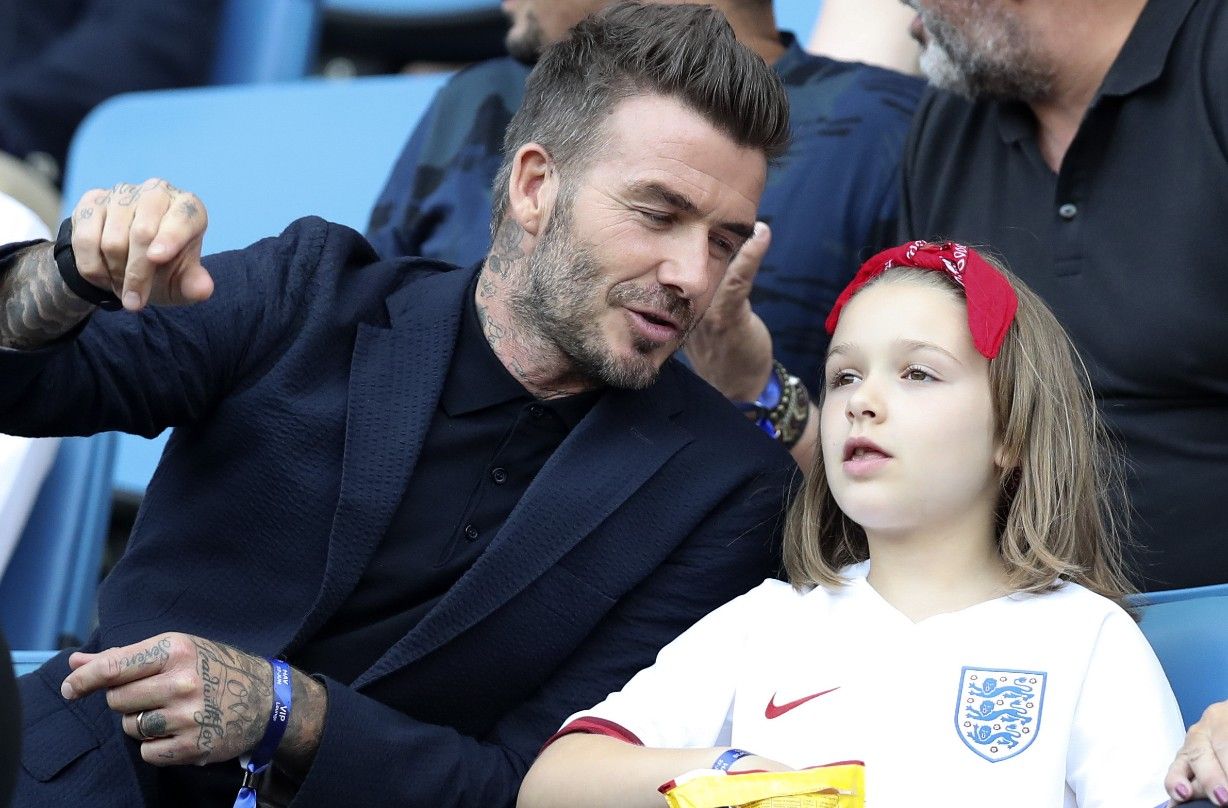 David Beckham and Harper Beckham