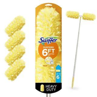 Swiffer Dusters Heavy Duty Super Extendable Handle Dusting Kit (1 6ft. Handle, 4 Dusters)