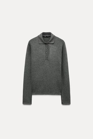 Soft Polo Collar Sweater