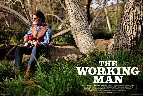 Screengrab of John Fogerty opening spread from Classic Rock magazine feature
