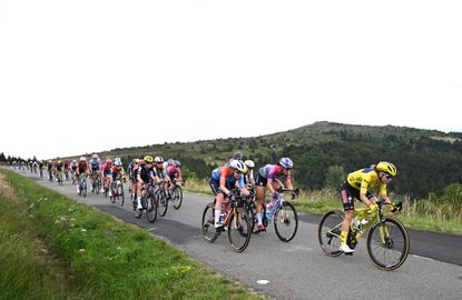 The women's peloton at the Tour de France Femmes