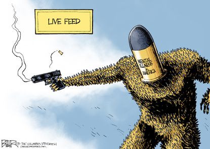 Editorial cartoon U.S. Gun Violence Mental Illness