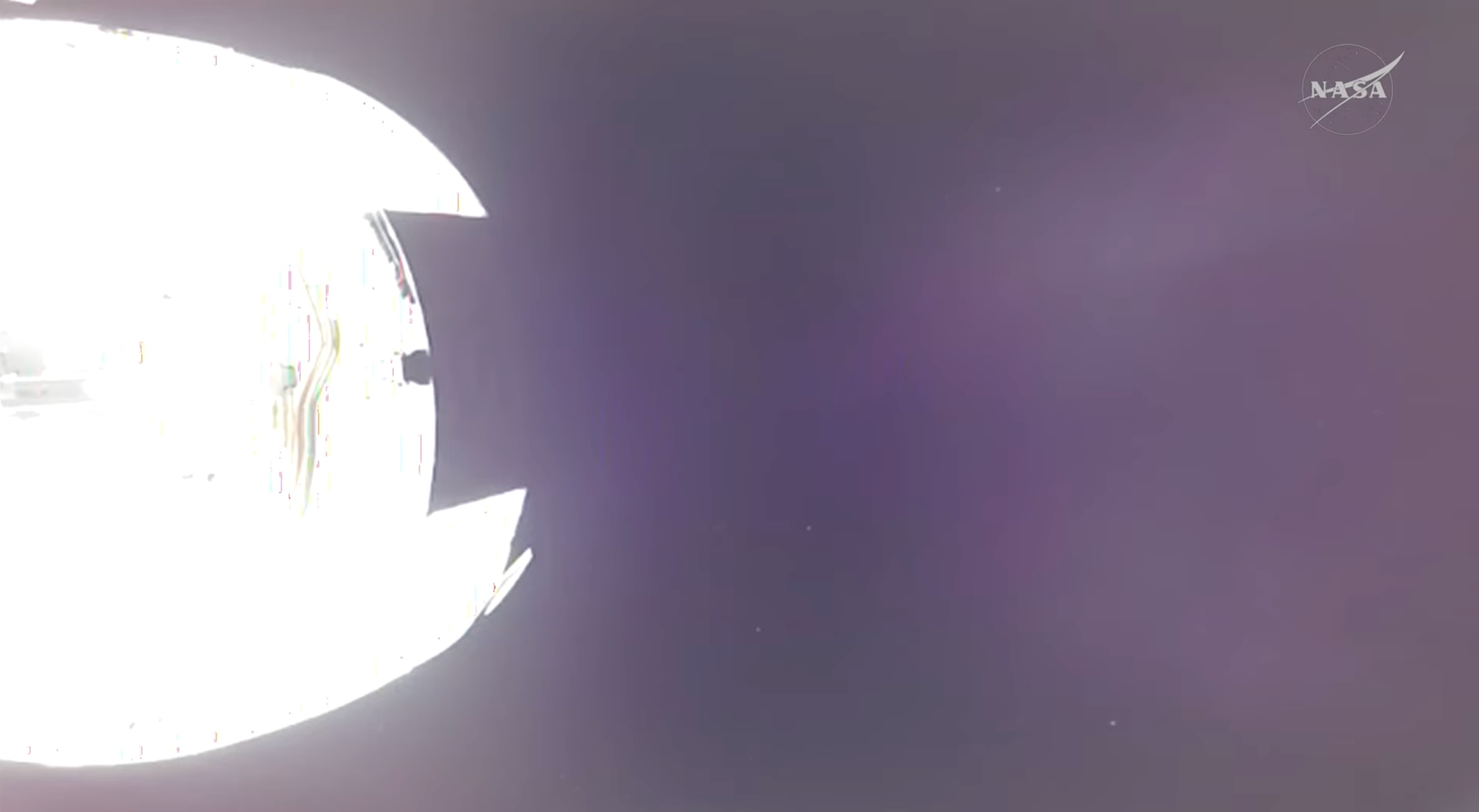 Artemis 2's Orion capsule is seen around the time it entered the lunar sphere of influence, which happened at 12:41 a.m. EDT on April 6, 2026.