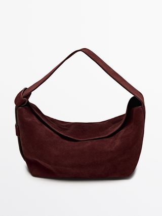 Split Suede Shoulder Bag