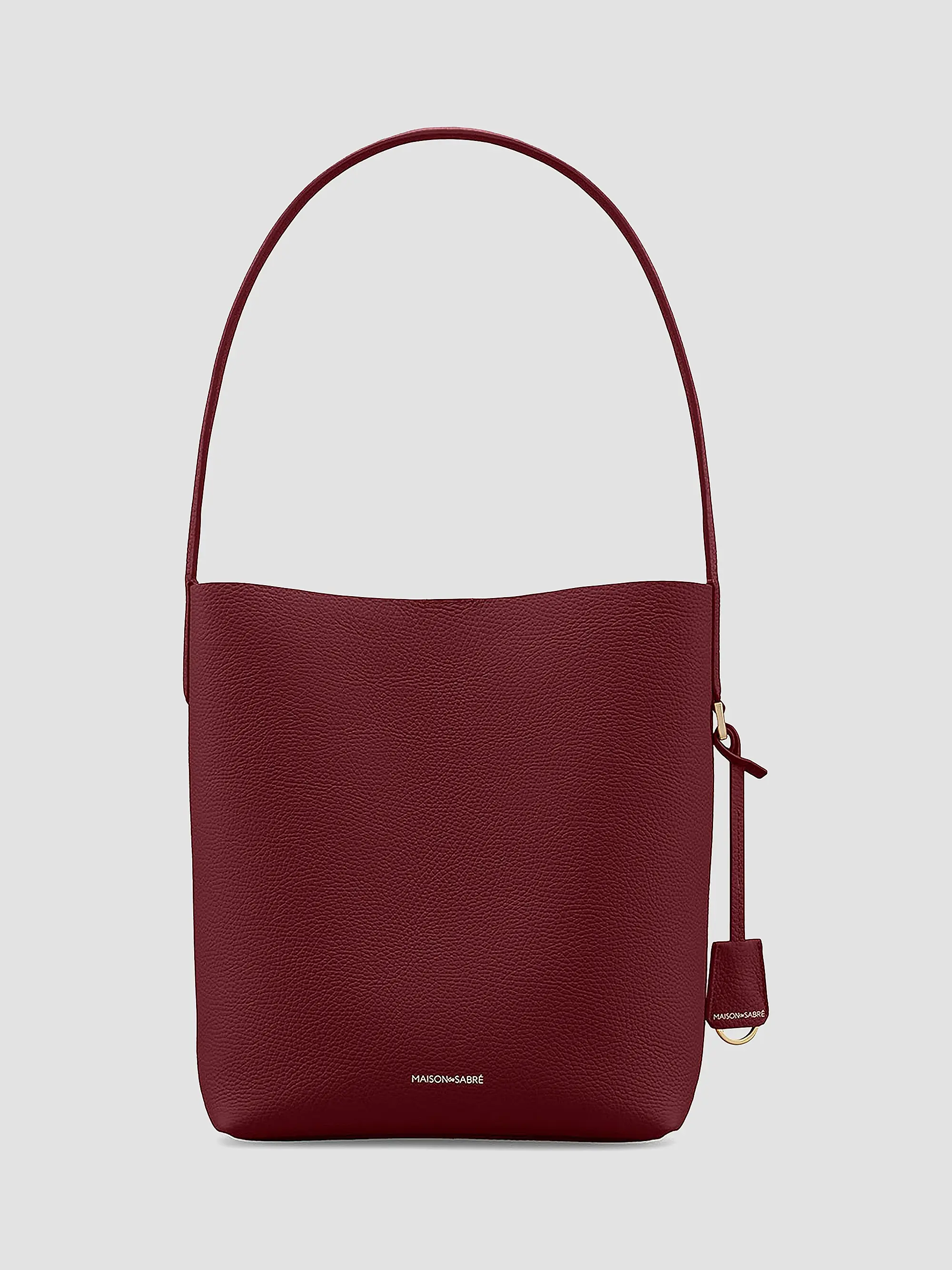 Leather Bucket Soft Tote Bag