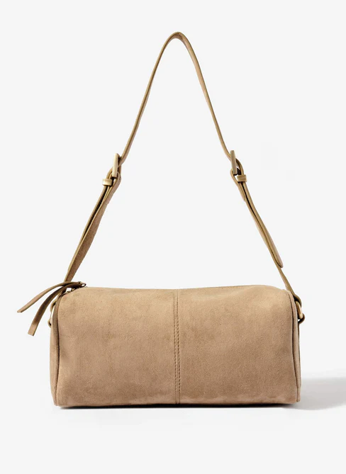 Matilda Tan Suede Shoulder Bag