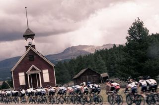 The peloton passes through Colorado's scenic route to Beaver Creek