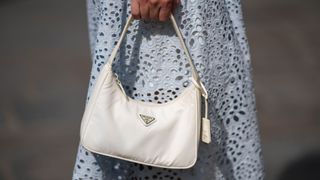 prada re nylon bag in white