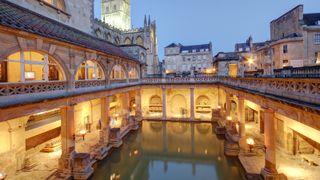 Inside the thermal baths in Bath, UK