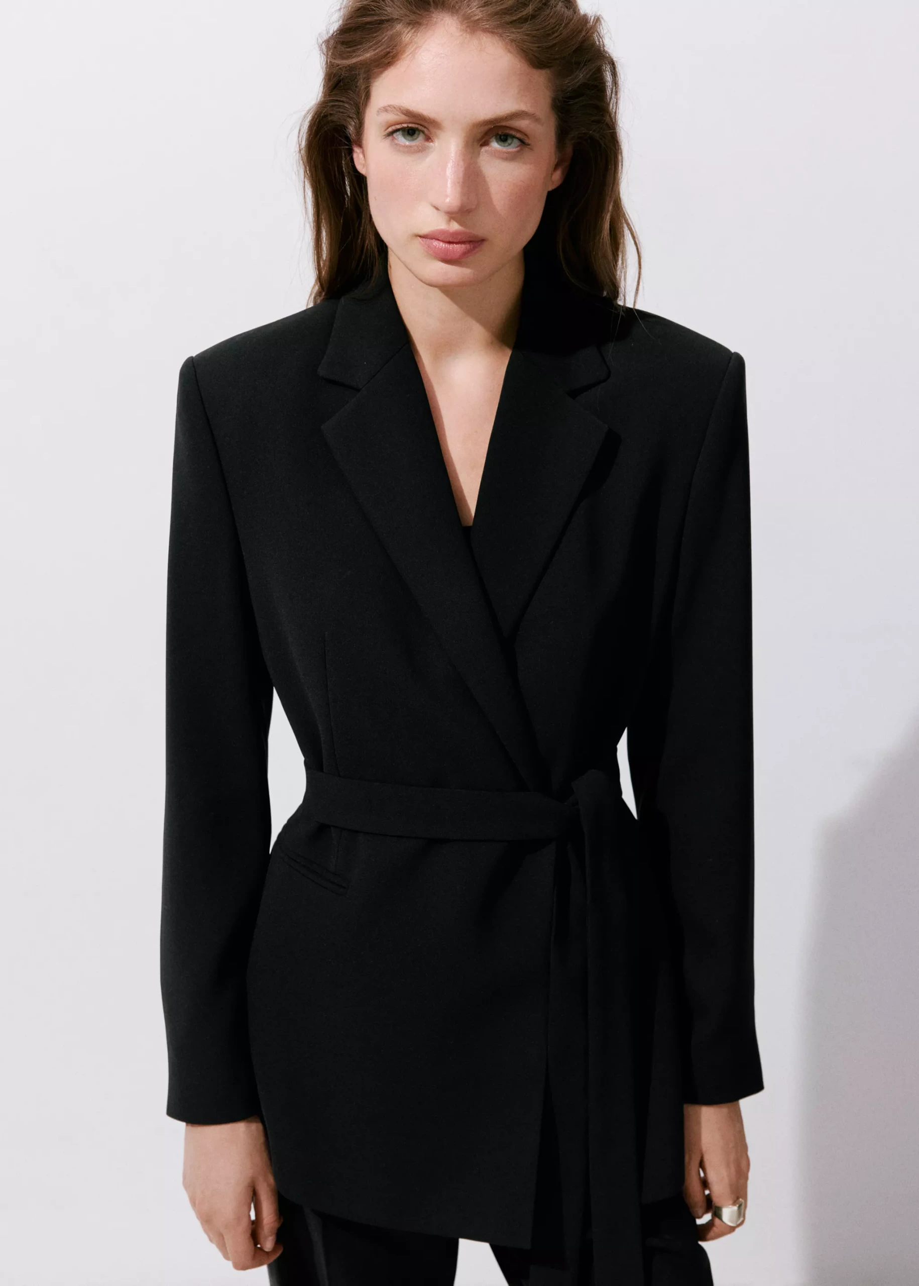 Double-Breasted Belted Suit Blazer | Mango United Kingdom