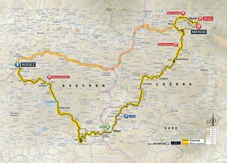 Tour de France 2015 stage 14 map