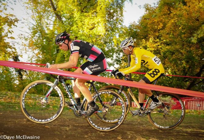 Jeremy Powers (Rapha Focus) rode much of the race with Rotem Ishay (Boo Bicycles)