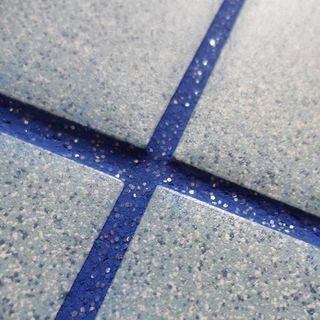 blue coloured glitter tile