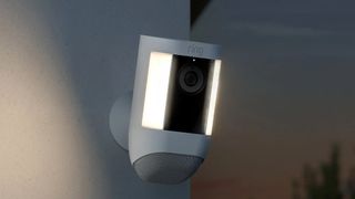 Ring Spotlight Cam Pro on side of house