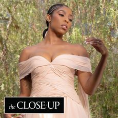 Jessica Williams getting ready for the 2025 Emmy Awards