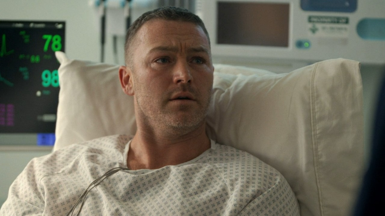 Jake McLaughlin in a hospital bed in Will Trent Season 3.