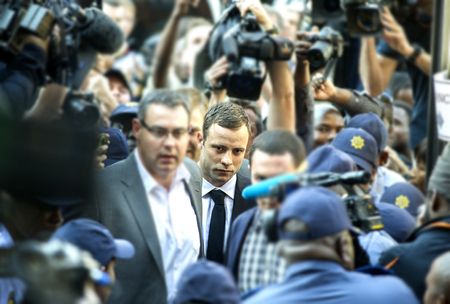 Oscar Pistorius arrives to hear verdict