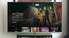 Mock up of Disney+ new design on a Sky Glass Air TV