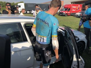 Jakob Fuglsang (Astana) leaves the Tour de France