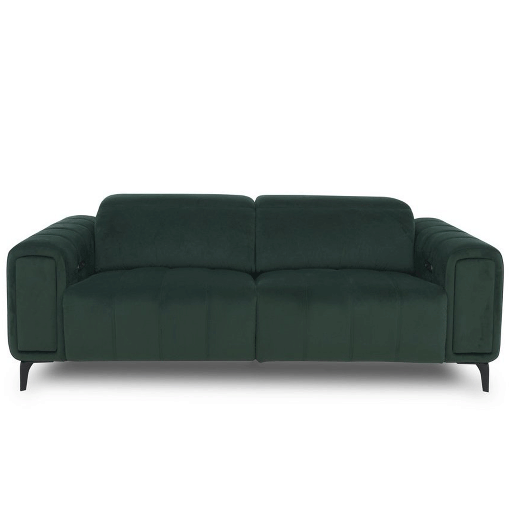Cut out of green plush sofa
