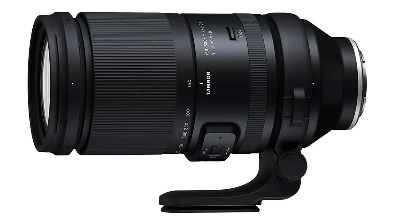 Tamron 150-500mm f/5-6.7 Di III VC VXD on a white background