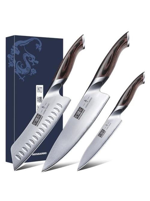 Hoshanho  | Chef Knives Sets With Ergonomic Pakkawood Handle