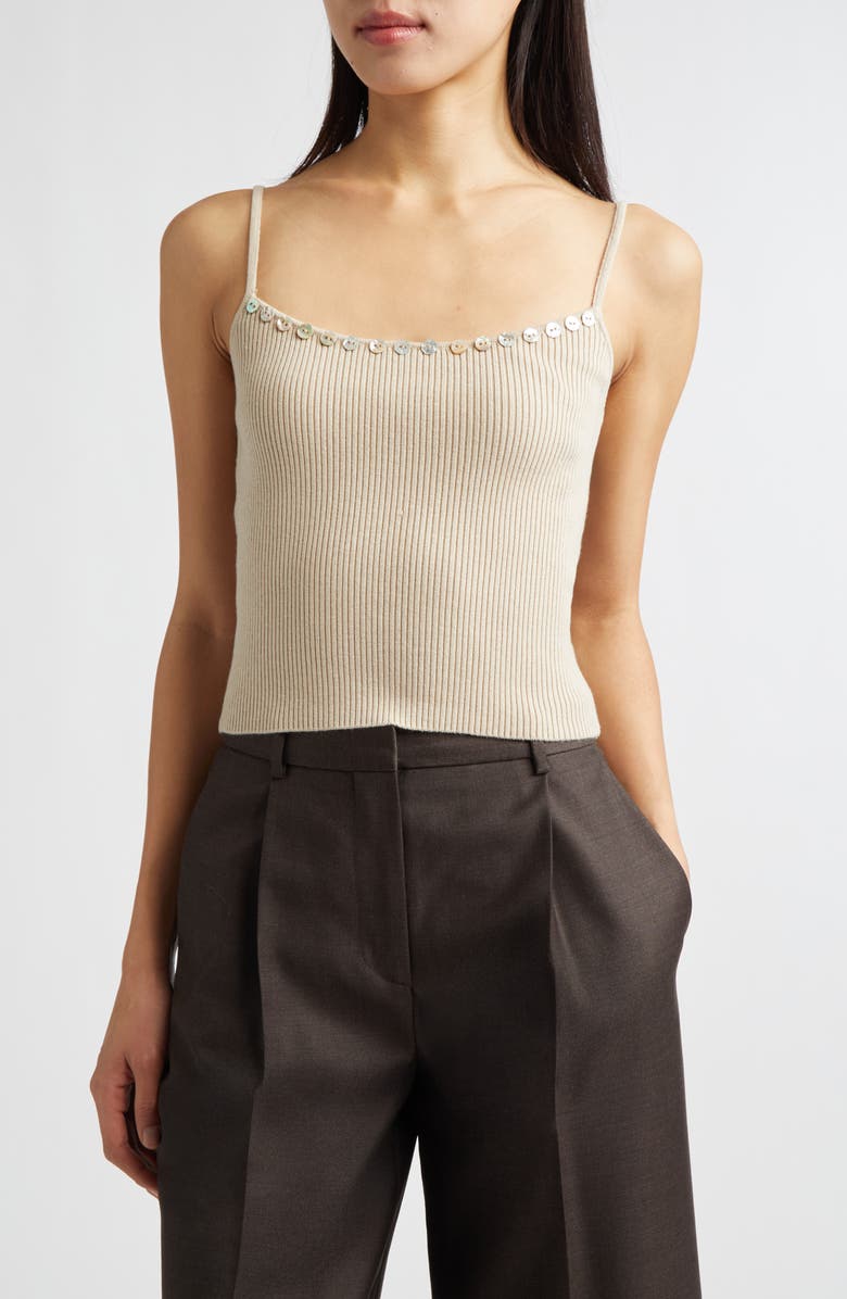 Soleil Wool &amp;amp; Cotton Rib Sweater Tank