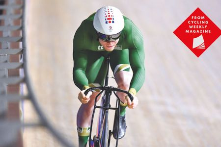 Jack Carlin training on the track