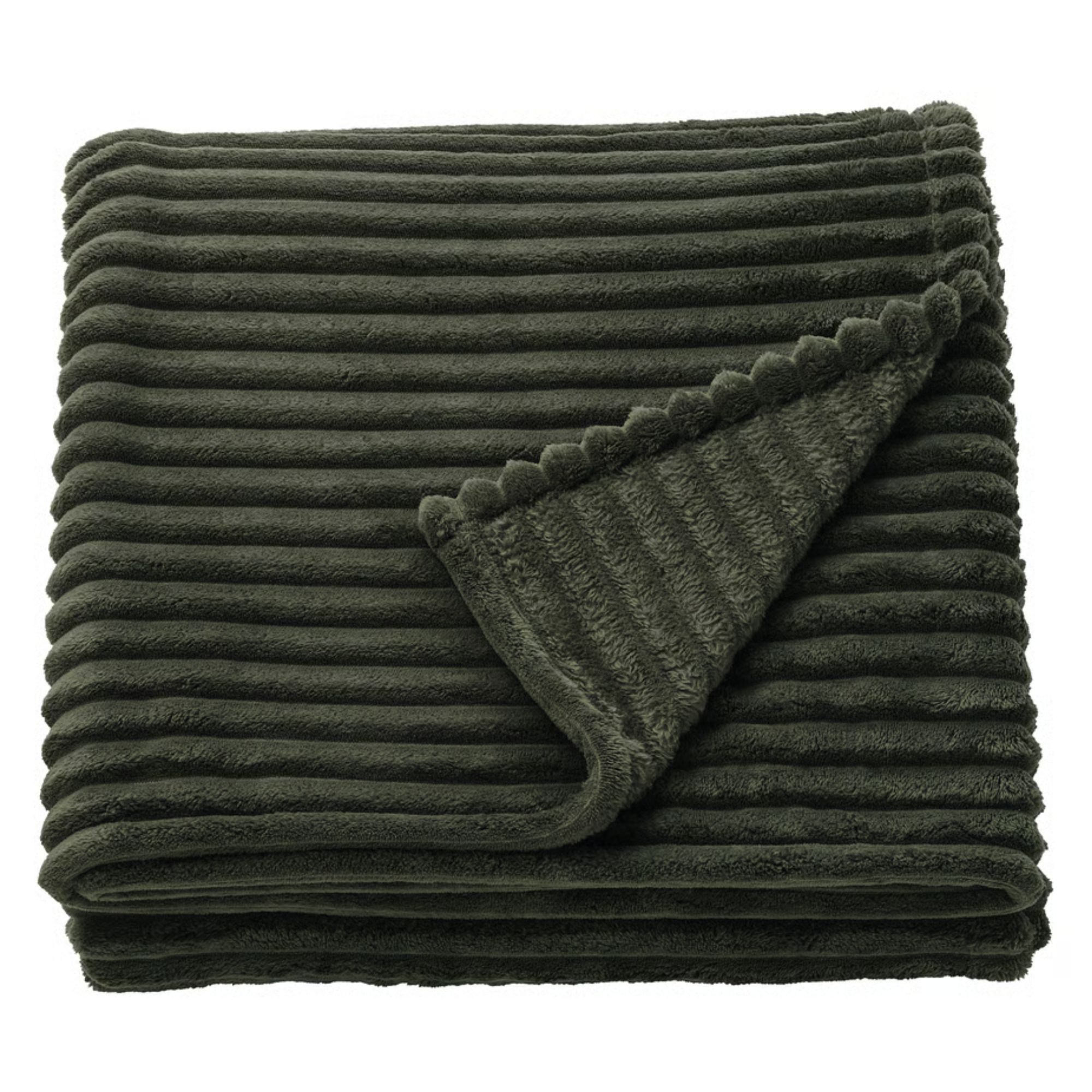 Dark green bedspread