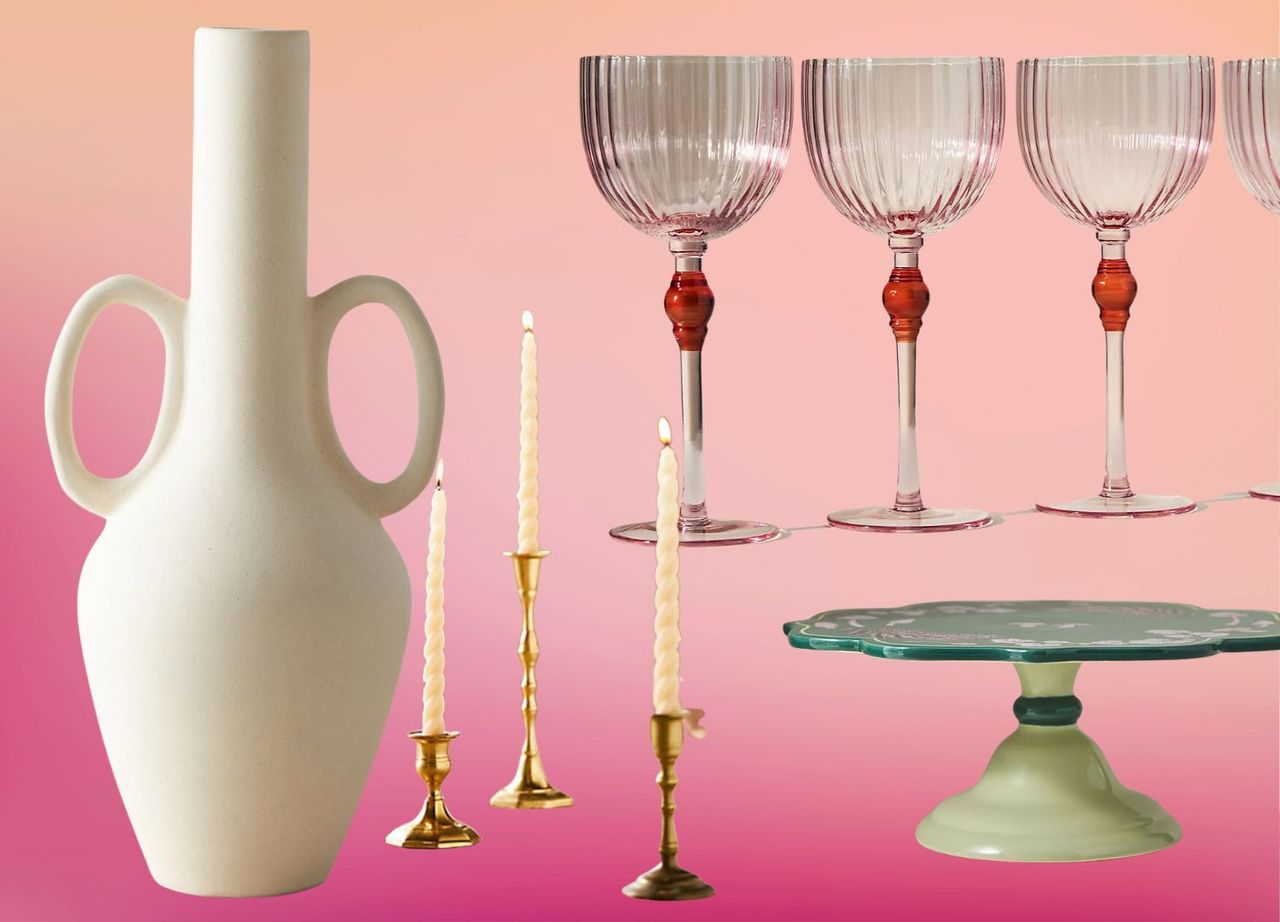 home decor gifts for housewarming including vases, candlesticks and stemware