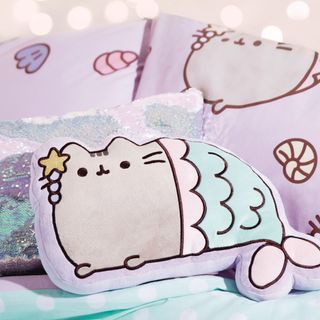 cuddly cushion with purrmaid and pusheenicorn