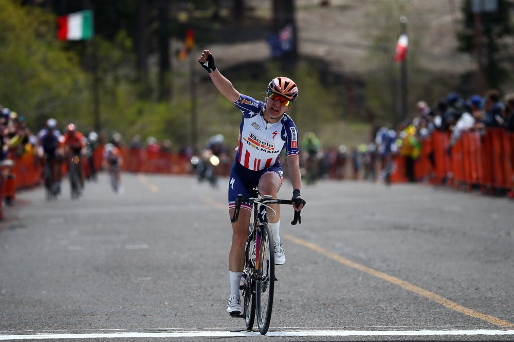 US champion Megan Guanier wins stage 1 at the Tour of California