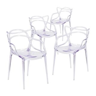Four acrylic chairs
