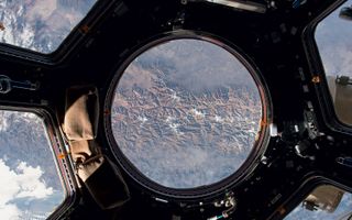 Kelly offered this photo as the best depiction of what it's like to look at Earth from space — it's likely over the Western U.S., he said, looking down from the Cupola where astronauts get their best views of their home planet.