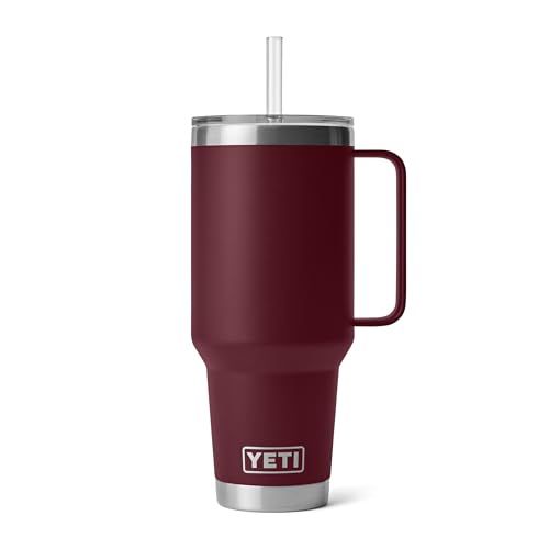 Rambler 42oz Tumbler w/Handle and Straw Lid &mdash;&nbsp;Wild Vine Red