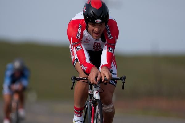 Jay Thomson (Bissell Pro Cycling) sits third overall after a fourth in the time trial.