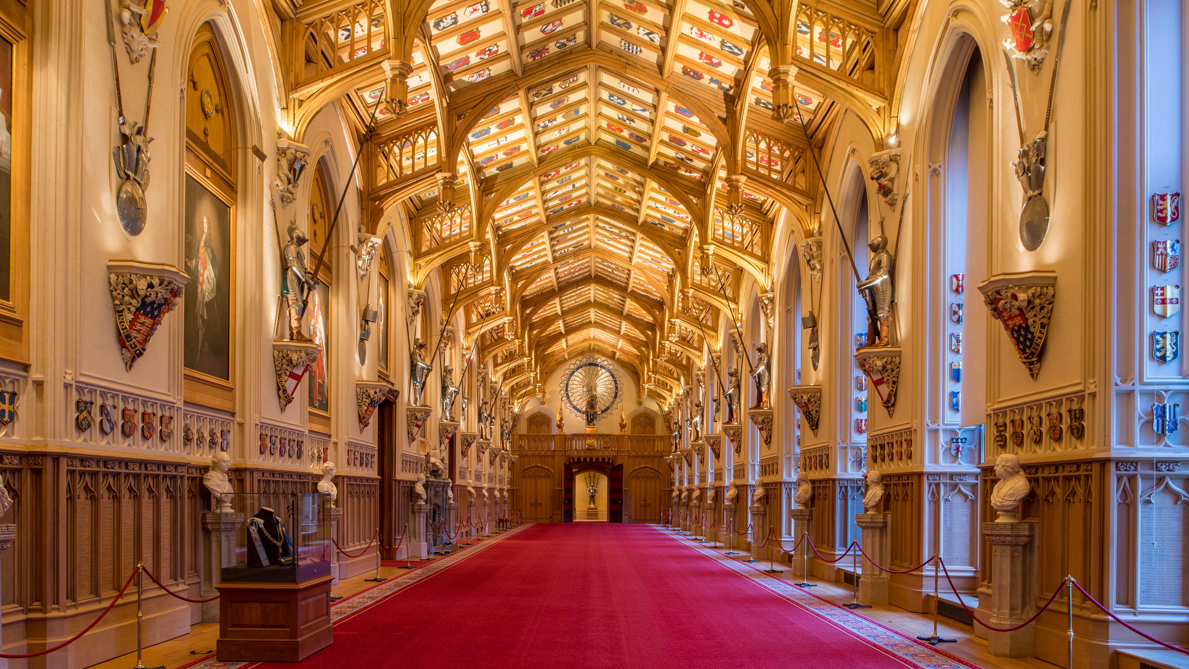 View of St George&#039;s Hall, at Windsor Castle on February 11, 2018