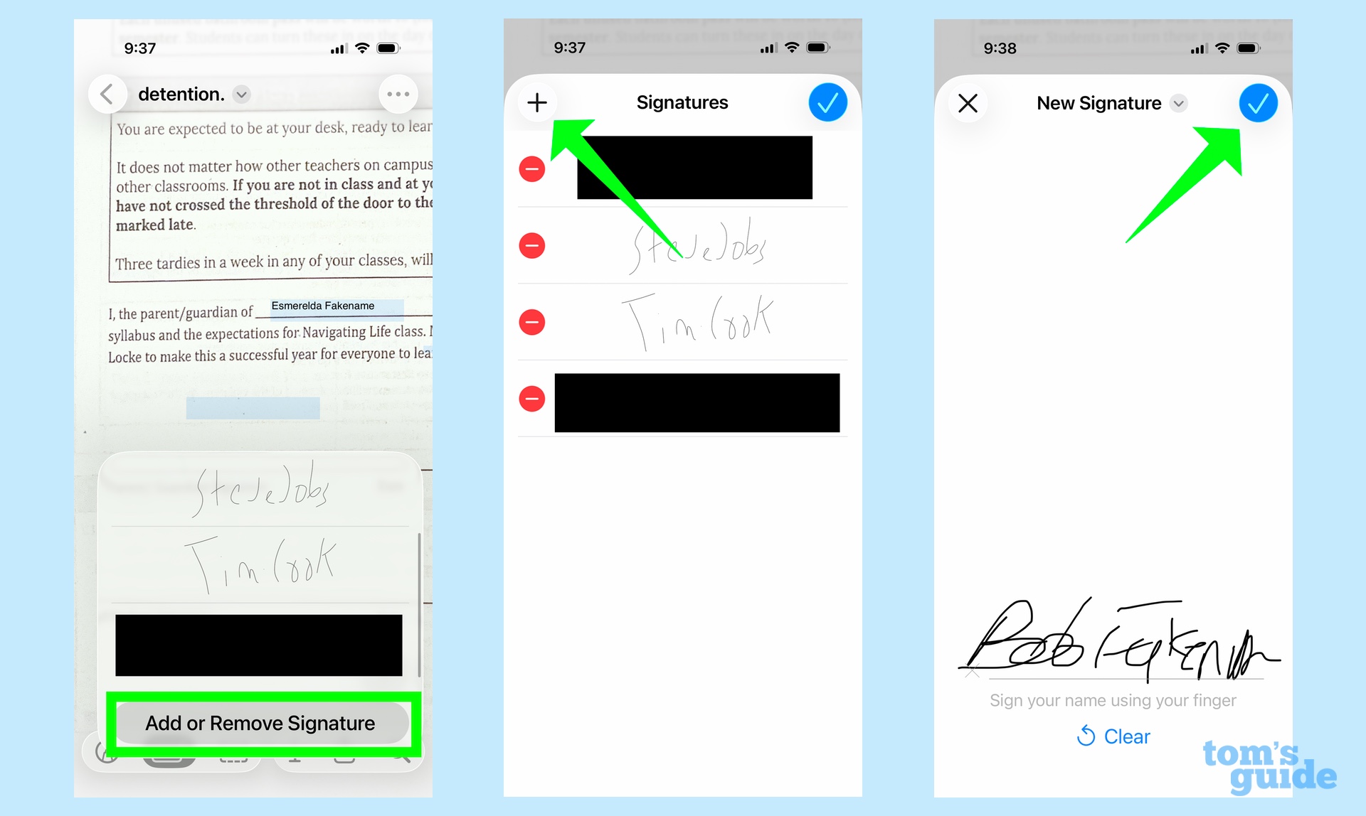 adding a signature to the Preview app on your iPhone