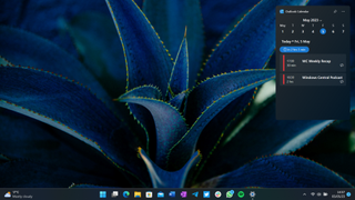 Windows 11 widgets on the desktop mockup