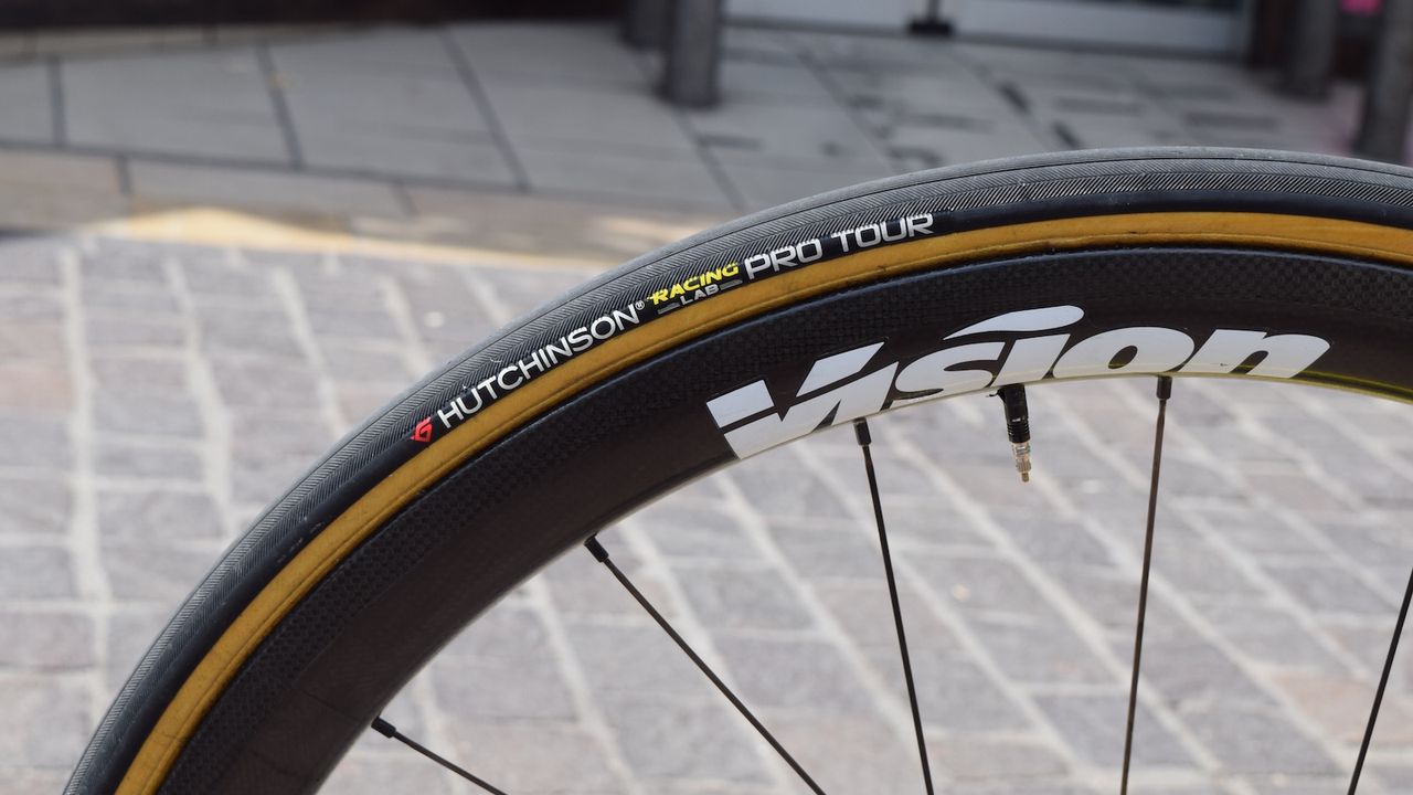Bryan Coquard of Direct Energie's Hutchinson tubular tyres