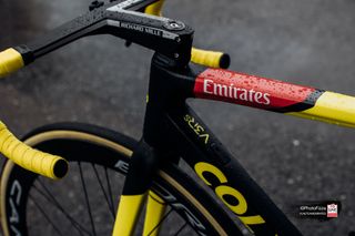 Tadej Pogacar's yellow Colnago at the Tour de France