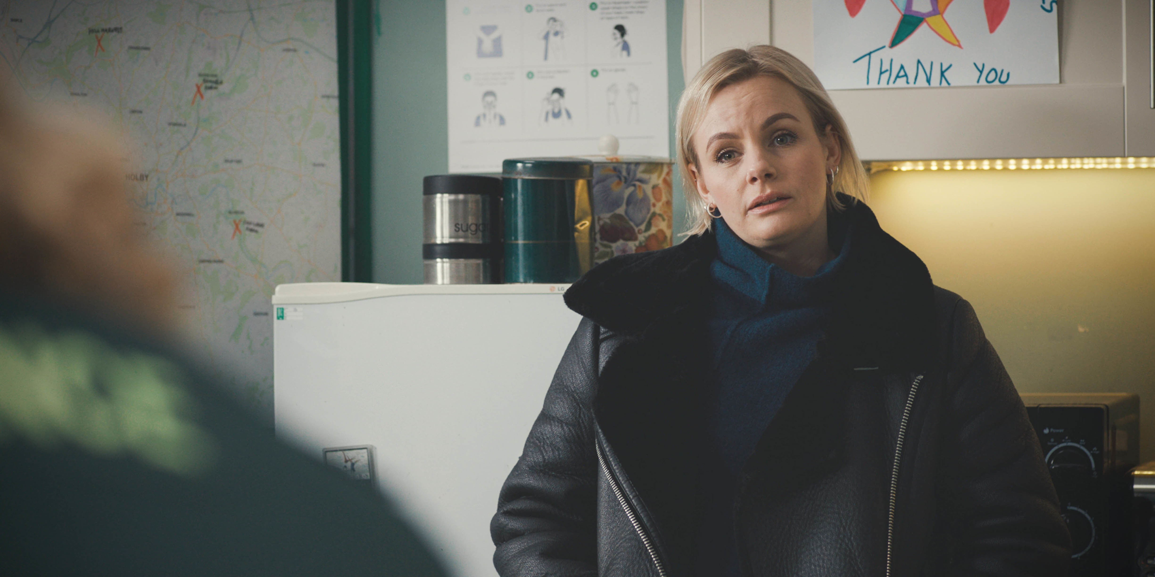 Chrissie is upset when she realises what Iain is doing.