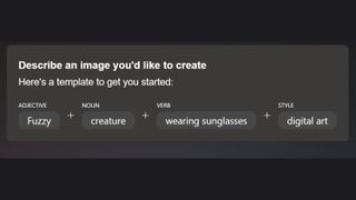 Bing Image Creator sentence structure for prompts.