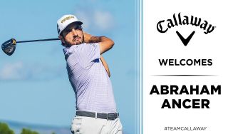 Abraham Ancer pictured in a graphic announcing his signing to Callaway