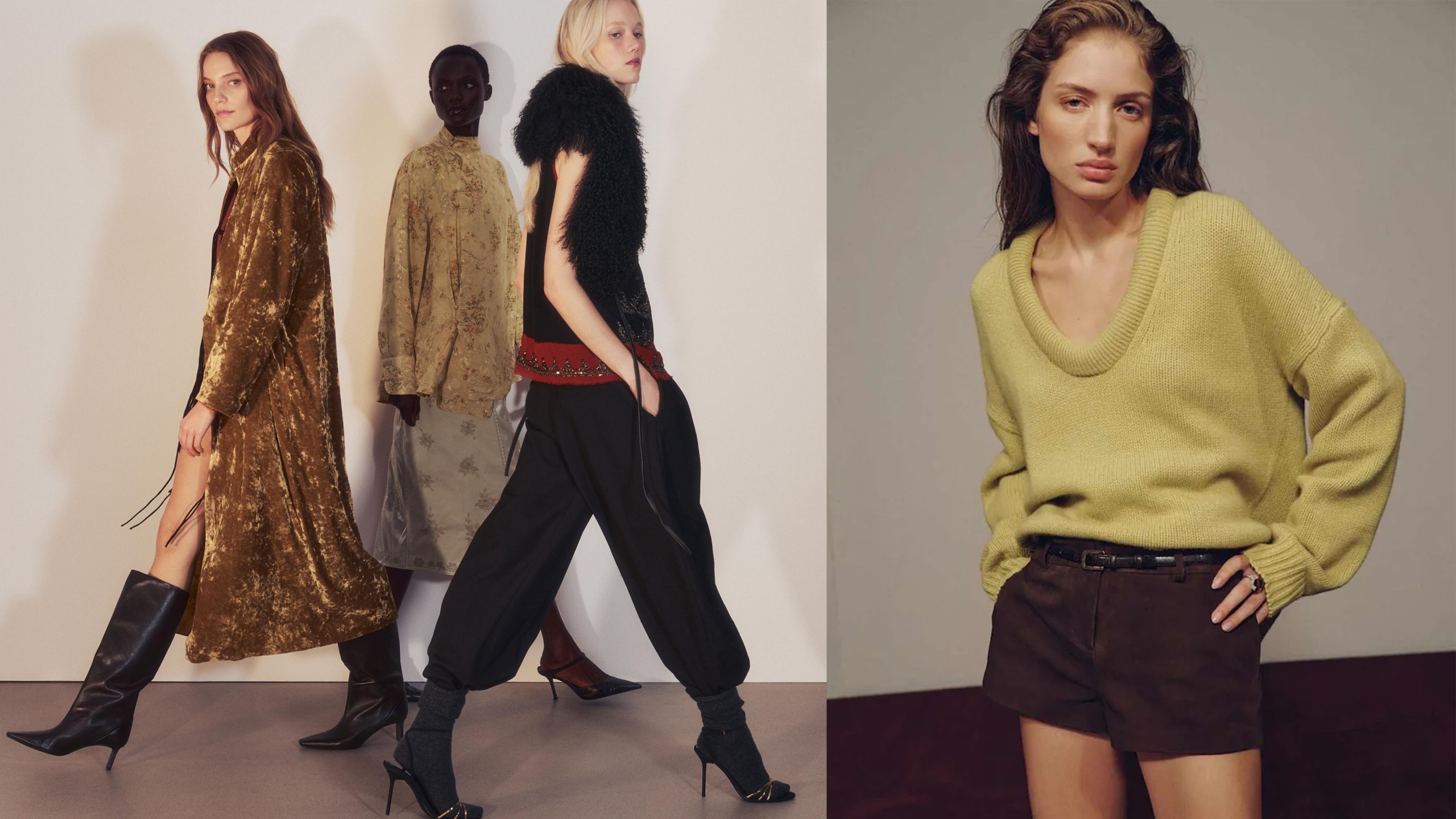 Women in chic fall clothing.